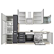 Flex-Well Turin Küchenzeile Typ 6 (Breite: 310 cm, Anthrazit, Mit Elektrogeräten) | BAUHAUS