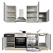 Flex-Well Turin Küchenzeile Typ 1 (Breite: 220 cm, Höhe: 234 cm, Anthrazit, Mit Elektrogeräten) | BAUHAUS