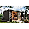 Karibu Gartenhaus Jupiter 4 B (Außenmaß inkl. Dachüberstand (B x T): 541,5 x 236,5 cm, Holz, Terragrau/Grau, Mit Seitendach) | BAUHAUS