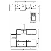 Flex-Well Turin Winkelküche (170 x 280 cm, Anthrazit, Mit Elektrogeräten) | BAUHAUS