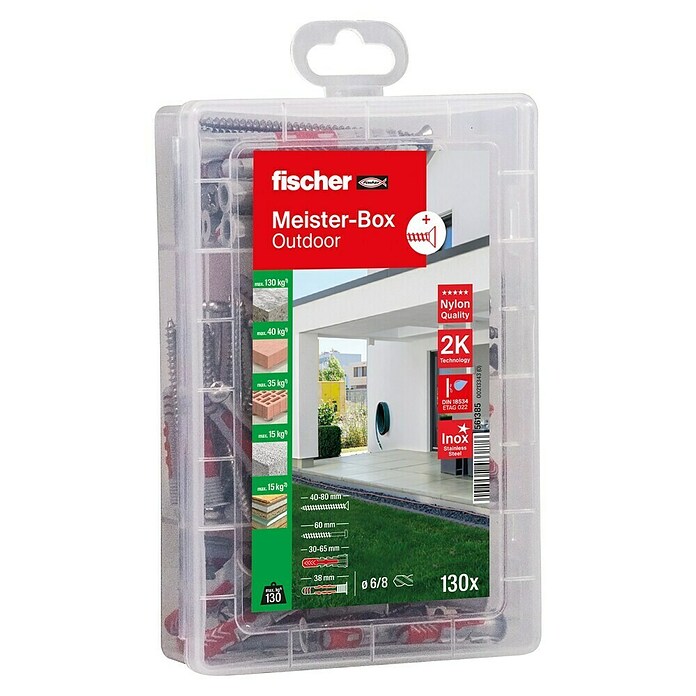 Fischer Schrauben- & Dübel-Set Praktische Helfer Outdoor & Feuchtraum (130 -tlg.) | BAUHAUS