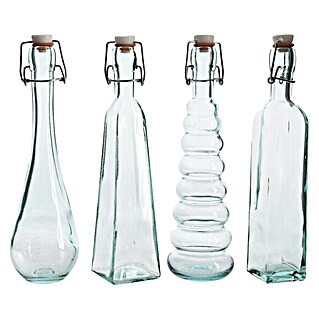 Jarrón decorativa Cristal (Ø x Al: 7 x 28 cm, Vidrio, Transparente)