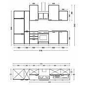 Flex-Well Turin Küchenzeile Typ 6 (Breite: 310 cm, Anthrazit, Mit Elektrogeräten) | BAUHAUS