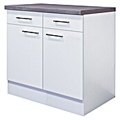 Flex-Well Rom  Küchen-Unterschrank (B x T x H: 80 x 60 x 86 cm, Weiß, Anzahl Schubladen: 2 Stk., Anzahl Türen: 2 Stk.) | BAUHAUS