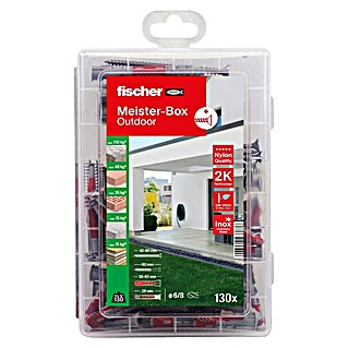 Fischer Schrauben- & Dübel-Set Praktische Helfer Outdoor & Feuchtraum (130 -tlg.)