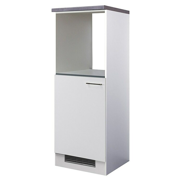 Flex-Well Rom  Demi-Geräteumbauschrank (57 x 60 x 168,5 cm, Weiß, 1 Nische für integrierten Kühlschrank, 1 Nische für integrierten Backofen) | BAUHAUS