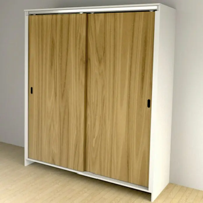 HBS Betz Schrankschiebetürbeschlag - Länge: 200 cm, Traglast: 38 kg - Schrank mit Schiebetüren.