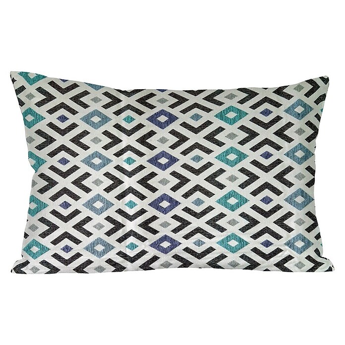Cojín Cruces (Azul, 50 x 30 cm, 36% poliéster 38% acrílico y 26% algodón, 1 ud.) | BAUHAUS
