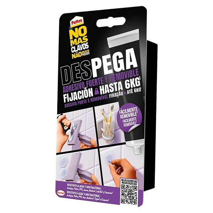 Pattex Adhesivo para montaje No más clavos Pega y Despega (44 g, Tubo) | BAUHAUS