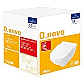 Villeroy & Boch O.novo Wand-WC-Set (Mit WC-Sitz, Mit schmutzabweisender Glasur, Tiefspüler, Weiß)