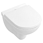 Villeroy & Boch O.novo Wand-WC-Set Compact (Mit WC-Sitz, Mit schmutzabweisender Glasur, Tiefspüler, Weiß)