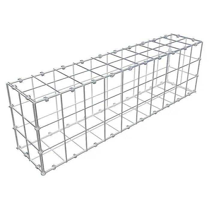 Gabiona Gabione - 100 x 20 x 30 cm, Maschenbreite: 10 cm, Maschenhöhe: 10 cm - Gabionenkorb aus Drahtgeflecht, ideal für den Garten- und Landschaftsbau. Robust und vielseitig einsetzbar für individuelle Gestaltungsmöglichkeiten.