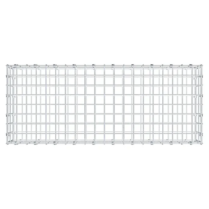 Gabiona Gabione - 100 x 40 x 20 cm, Maschenbreite: 5 cm, Maschenhöhe: 10 cm - Metall-Drahtgitter-Gabione, ideal für Gartenbau und Landschaftsgestaltung. Robuste Konstruktion für Steine, Erde und Pflanzen.