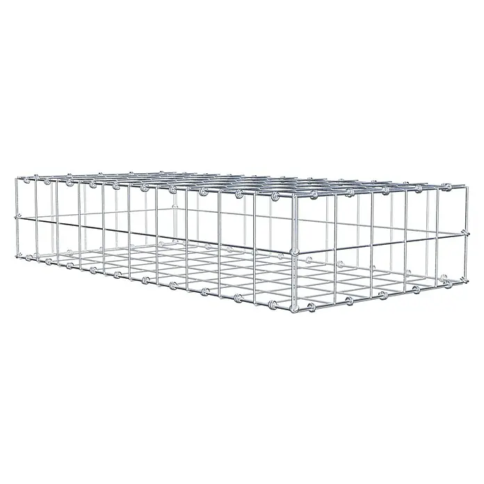 Gabiona Gabione - 100 x 50 x 20 cm, Maschenbreite: 10 cm, Maschenhöhe: 10 cm - Drahtgitterbox mit rechteckiger Form und robustem Design, ideal für Lagerung und Organisation. Die Box bietet eine stabile Konstruktion.