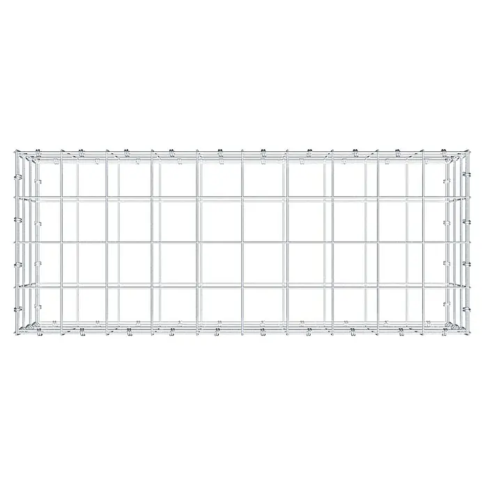 Gabiona Gabione - 100 x 40 x 30 cm, Maschenbreite: 10 cm, Maschenhöhe: 10 cm - Drahtgitterbox mit rechteckigen Maschen und stabilen Verbindungen, ideal für Lagerung und Transport. Die Gitterbox ist robust und langlebig.
