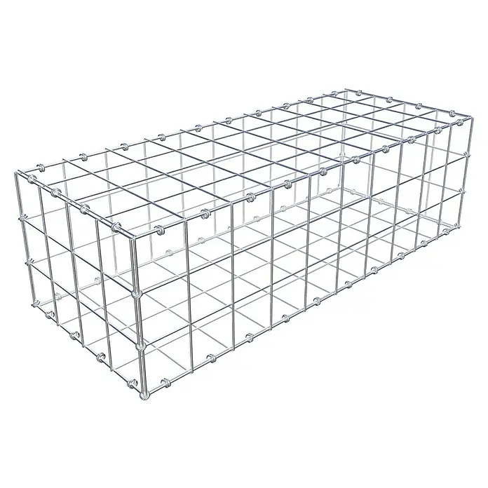 Gabiona Gabione - 100 x 40 x 30 cm, Maschenbreite: 10 cm, Maschenhöhe: 10 cm - Drahtschotterkorb aus Metallgeflecht. Ein robuster Gabionenkorb zur Gestaltung von Außenbereichen und Gärten.