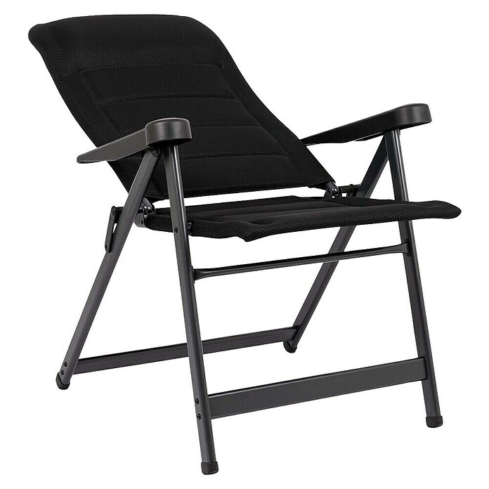 Crespo Campingstuhl Air-Deluxe (Aluminium, Rückenlehne verstellbar, Schwarz, B x T x H: 69 x 74 x 120 cm) | BAUHAUS