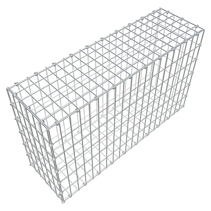 Gabiona Gabione - 100 x 30 x 60 cm, Maschenbreite: 5 cm, Maschenhöhe: 10 cm - Ein Gabionenkäfig aus Drahtgeflecht, ideal für Garten- und Landschaftsbau, bietet Stabilität und Flexibilität für individuelle Gestaltungsideen.