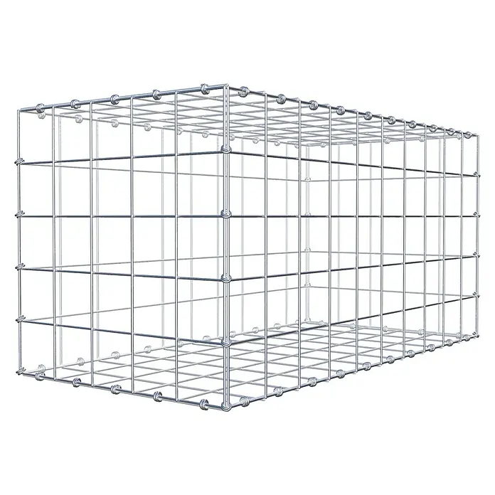 Gabiona Gabione - 100 x 50 x 50 cm, Maschenbreite: 10 cm, Maschenhöhe: 10 cm - Drahtgitterbox: Robuste Drahtgitterkonstruktion zur vielseitigen Verwendung im Garten- und Landschaftsbau, ideal für Steinkörbe.