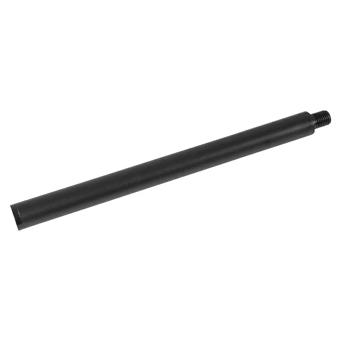 Bo-Camp Campingtisch Industrial - L x B x H: 90 x 60 x 81 cm, Aluminium/MDF, Schwarz/Braun - Schwarze Verlängerungsstange mit Gewindeende, ideal für verschiedene Anwendungen. Die robuste Konstruktion sorgt für Stabilität und Langlebigkeit.
