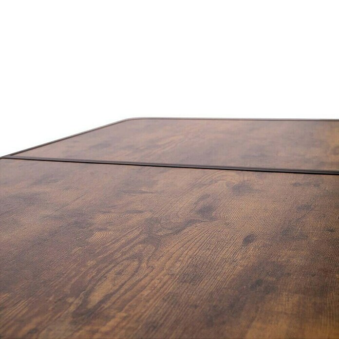 Bo-Camp Mesa de camping Industrial (L x An x Al: 120 x 60 x 70 cm, Aluminio/MDF, Marrón/Negro) | BAUHAUS