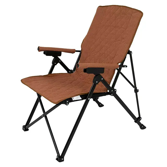 Bo-Camp Campingstuhl Stanwix - Orange, Stahl, Textil, B x T x H: 84 x 61 x 98 cm - Brauner Campingstuhl mit Armlehnen und schwarzem Gestell. Ideal für Outdoor-Aktivitäten und entspanntes Sitzen in der Natur.