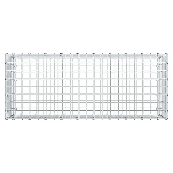 Gabiona Gabione - 100 x 40 x 40 cm, Maschenbreite: 5 cm, Maschenhöhe: 5 cm - Ein rechteckiger Gabionenkorb aus verzinktem Stahlgitter, ideal für den Garten- und Landschaftsbau. Robuste Konstruktion für vielfältige Anwendungen.