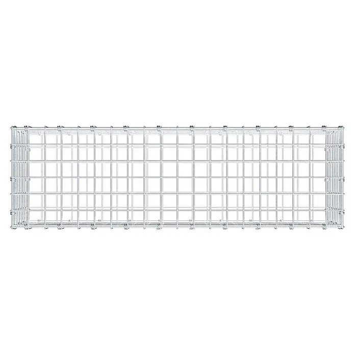Gabiona Gabione - 100 x 30 x 30 cm, Maschenbreite: 5 cm, Maschenhöhe: 5 cm - Silberner Gabionenkorb aus Drahtgeflecht, ideal für den Einsatz im Garten- und Landschaftsbau.
