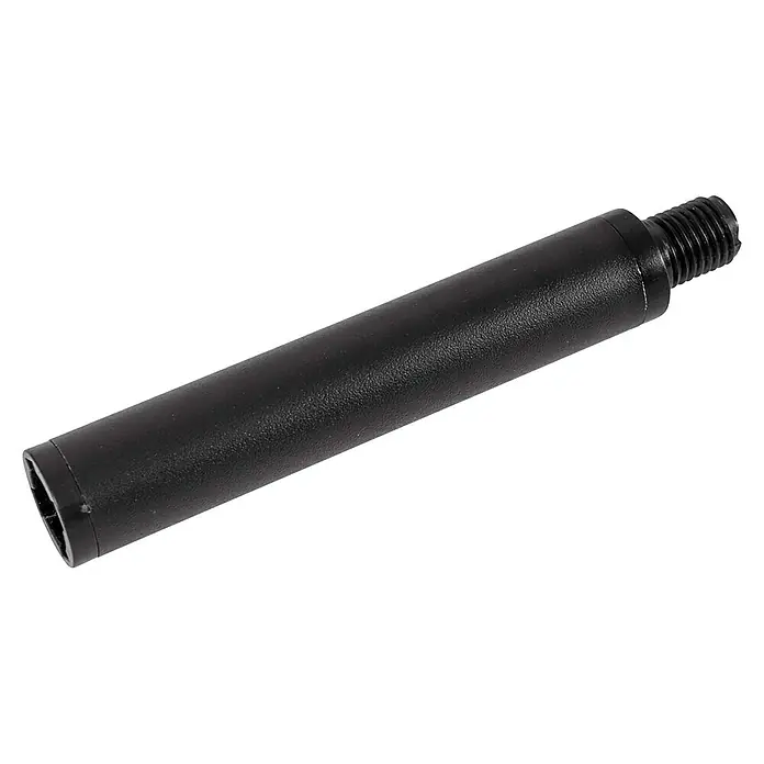 Bo-Camp Campingtisch Industrial - L x B x H: 90 x 60 x 81 cm, Aluminium/MDF, Schwarz/Braun - Schwarzer Verlängerungsadapter aus Metall mit Gewindeanschluss und robuster, mattierter Oberfläche für erhöhte Funktionalität.