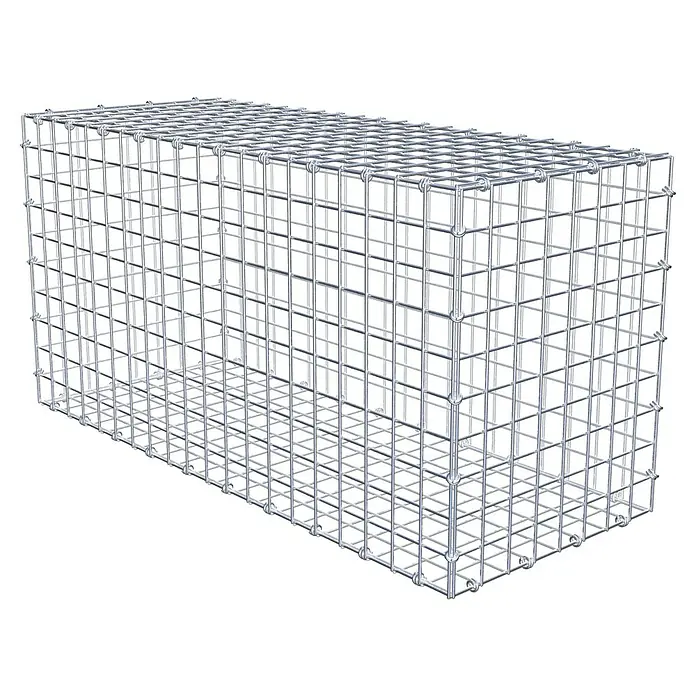 Gabiona Gabione - 100 x 40 x 50 cm, Maschenbreite: 5 cm, Maschenhöhe: 5 cm - Drahtgitterbox für Gartenbau oder als Gabione zur Hangbefestigung. Robustes Metallgeflecht für vielfältige Anwendungen im Außenbereich.