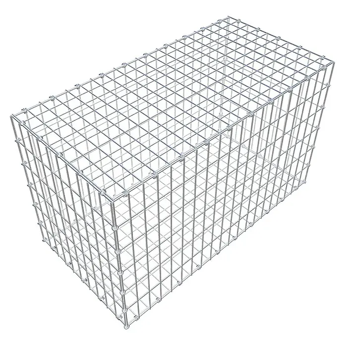 Gabiona Gabione - 100 x 50 x 60 cm, Maschenbreite: 5 cm, Maschenhöhe: 10 cm - Gabionen-Konstruktion aus Drahtgeflecht. Diese Gabione ist ideal für den Garten- und Landschaftsbau und bietet vielseitige Gestaltungsmöglichkeiten.