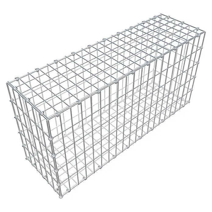 Gabiona Gabione - 100 x 30 x 50 cm, Maschenbreite: 5 cm, Maschenhöhe: 10 cm - Ein Gabionenkorb aus verzinktem Drahtgeflecht, ideal für den Garten- und Landschaftsbau, bietet Stabilität und Flexibilität für Gestaltungsideen.