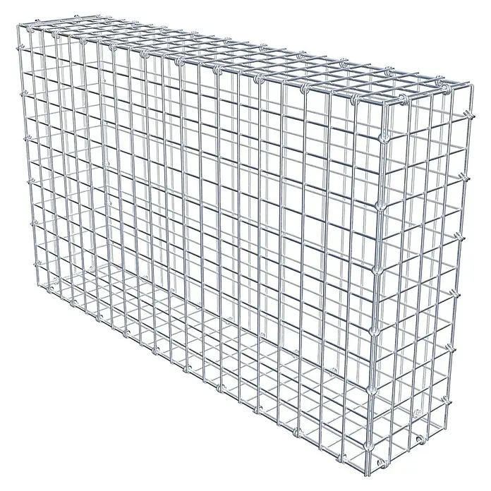 Gabiona Gabione - 100 x 20 x 60 cm, Maschenbreite: 5 cm, Maschenhöhe: 5 cm - Ein Gabionenkäfig aus verzinktem Drahtgitter, der Stabilität und Langlebigkeit für diverse Bau- und Landschaftsprojekte bietet.