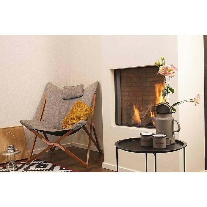 Bo-Camp Silla de camping Bloomsbury (An x Pr x Al: 75 x 87 x 96 cm, Gris/Marrón) | BAUHAUS