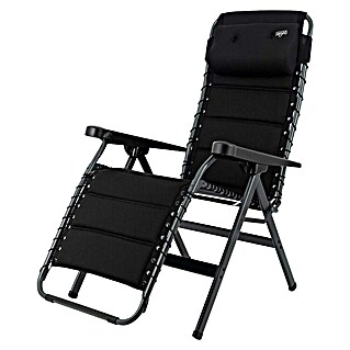Crespo Relaxsessel Air Deluxe (B x T x H: 71 x 78 x 119 cm, Schwarz, Klappbar)