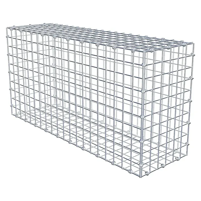 Gabiona Gabione - 100 x 30 x 50 cm, Maschenbreite: 5 cm, Maschenhöhe: 5 cm - Metallgitterbox für den Außenbereich. Die Gabione ist leer und kann mit Steinen oder anderen Materialien befüllt werden.