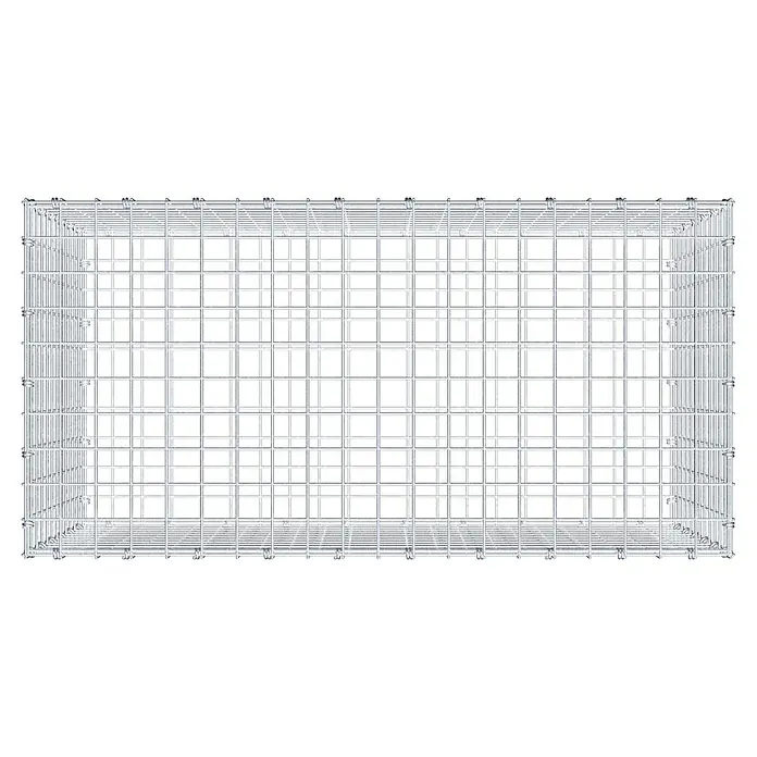 Gabiona Gabione - 100 x 50 x 60 cm, Maschenbreite: 5 cm, Maschenhöhe: 5 cm - Bild einer Gabione, einem Drahtgitterkorb zur Befüllung mit Steinen. Das Produkt ist robust und vielseitig einsetzbar im Garten- und Landschaftsbau.