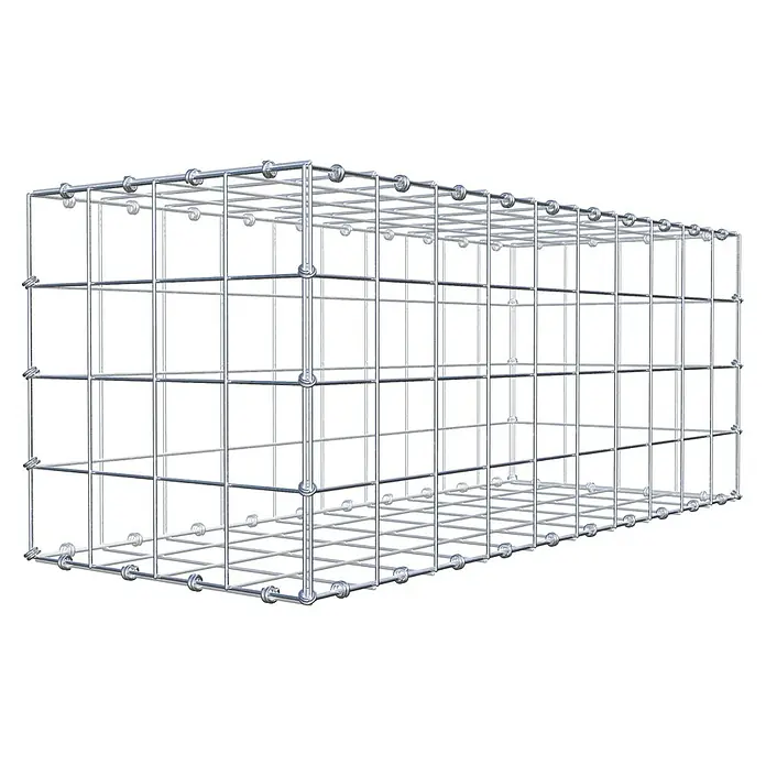Gabiona Gabione - 100 x 40 x 40 cm, Maschenbreite: 10 cm, Maschenhöhe: 10 cm - Drahtgeflecht-Gabione, ideal für Landschaftsbau und Erosionsschutz. Robustes Design mit langlebigen Verbindungen für hohe Stabilität.