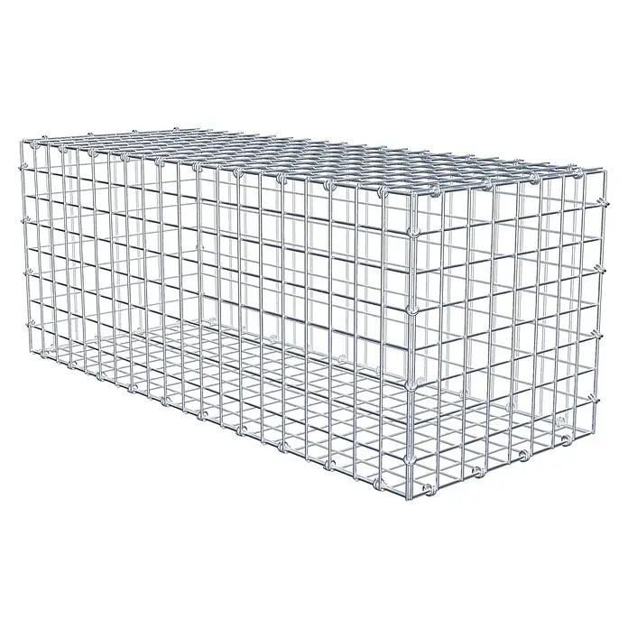 Gabiona Gabione - 100 x 40 x 40 cm, Maschenbreite: 5 cm, Maschenhöhe: 5 cm - Rechteckiger Gabionenkorb aus Drahtgeflecht, ideal für Garten- und Landschaftsbauprojekte. Robuste Konstruktion für vielseitige Anwendungen im Außenbereich.