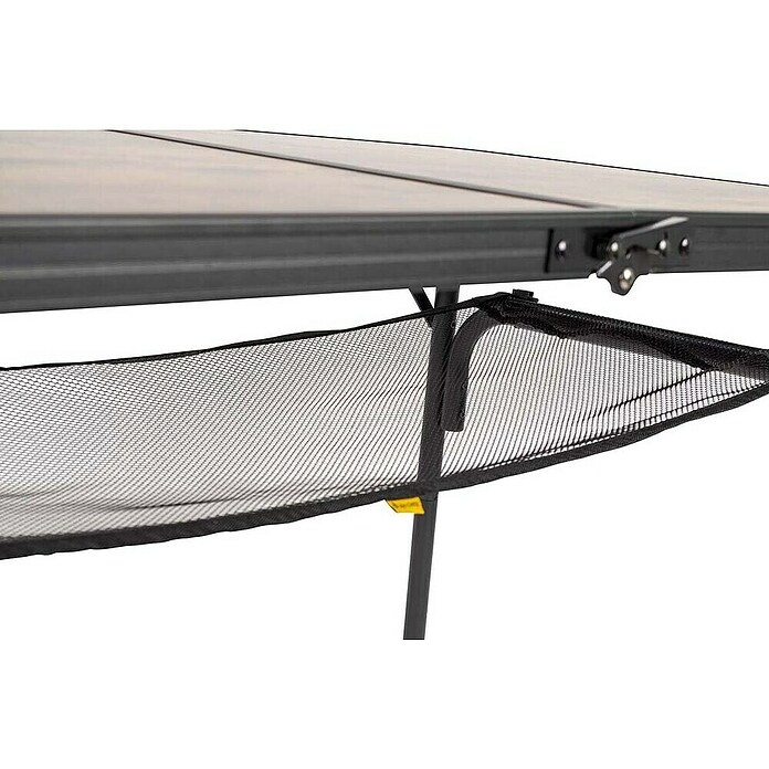 Bo-Camp Mesa de camping Industrial (L x An x Al: 120 x 60 x 70 cm, Aluminio/MDF, Marrón/Negro) | BAUHAUS