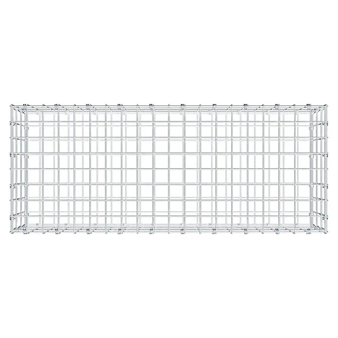 Gabiona Gabione - 100 x 40 x 30 cm, Maschenbreite: 5 cm, Maschenhöhe: 10 cm - Ein Gabionenkorb aus verzinktem Drahtgeflecht, ideal für Gartenbau und Landschaftsgestaltung.