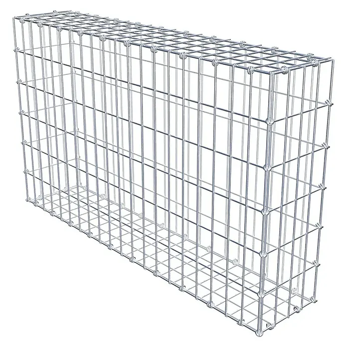 Gabiona Gabione - 100 x 20 x 60 cm, Maschenbreite: 5 cm, Maschenhöhe: 10 cm - Drahtschotterkorb für den Außenbereich. Der robuste Drahtkorb ist ideal zur Befestigung von Hängen oder als dekoratives Element im Garten.