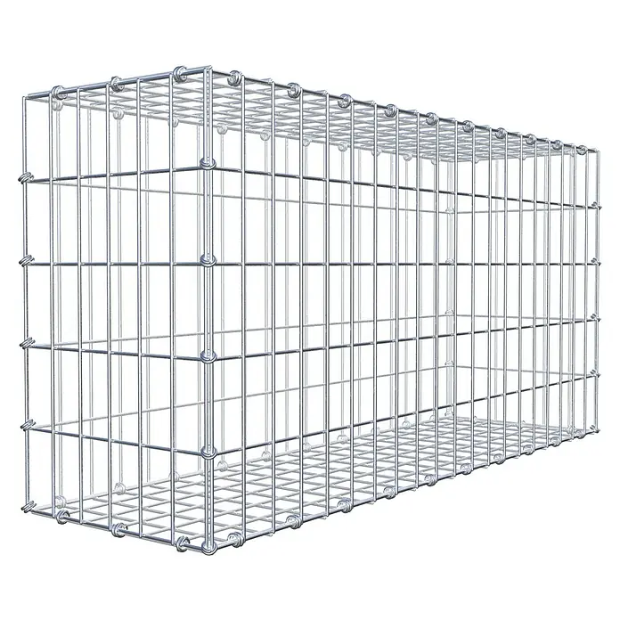 Gabiona Gabione - 100 x 30 x 50 cm, Maschenbreite: 5 cm, Maschenhöhe: 10 cm - Ein Gabionenkorb aus Metallgeflecht, ideal für Gartenbau und Landschaftsgestaltung. Robuste Konstruktion für vielfältige Anwendungen.
