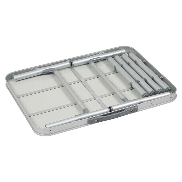 Bo-Camp Mesa de camping Premium (L x An x Al: 60 x 45 x 60 cm, Aluminio/MDF, Plateado) | BAUHAUS