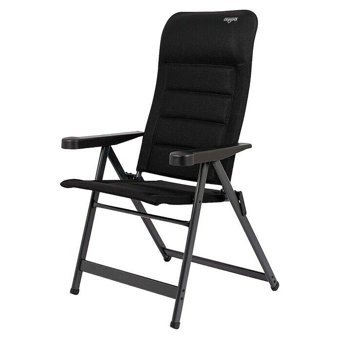 Crespo Campingstuhl Air-Deluxe (Aluminium, Rückenlehne verstellbar, Schwarz, B x T x H: 69 x 74 x 120 cm) | BAUHAUS