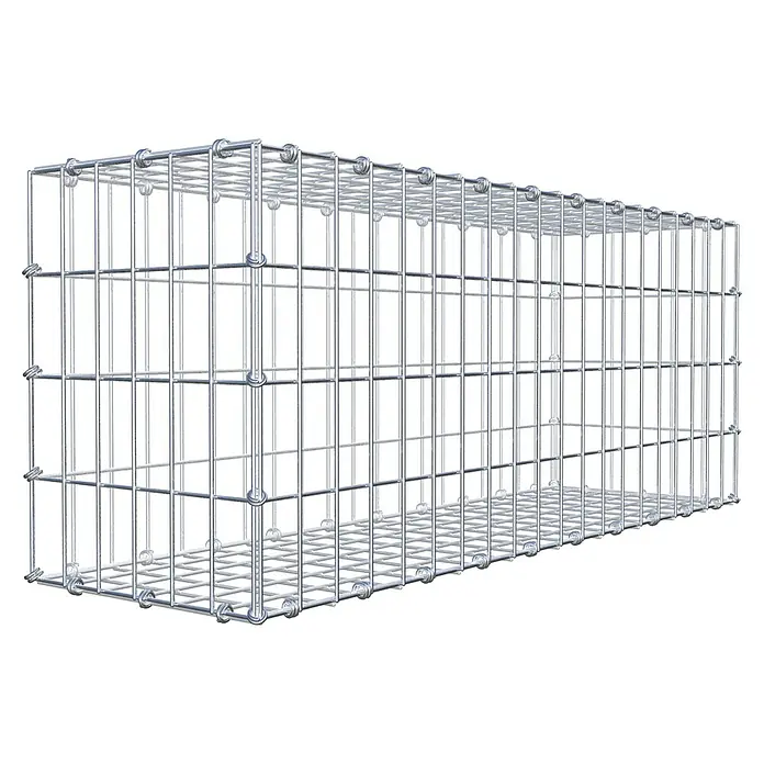 Gabiona Gabione - 100 x 30 x 40 cm, Maschenbreite: 5 cm, Maschenhöhe: 10 cm - Gabione aus verzinktem Drahtgeflecht für Garten- und Landschaftsbau, robust und langlebig. Perfekt für Mauern, Zäune und dekorative Elemente im Außenbereich.