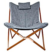 Bo-Camp Silla de camping Bloomsbury (An x Pr x Al: 75 x 87 x 96 cm, Gris/Marrón) | BAUHAUS