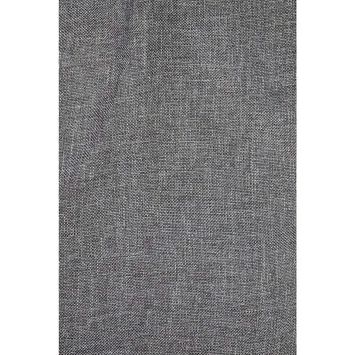 Bo-Camp Campingstuhl Redbridge - B x T x H: 66 x 85 x 92 cm, Grau, Stahl/Polyester - Nahaufnahme eines grauen Leinenstoffs, der eine feine Webstruktur und eine elegante Textur aufweist. Ideal für stilvolle Bekleidung.