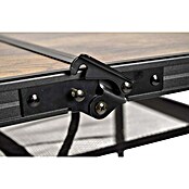 Bo-Camp Mesa de camping Industrial (L x An x Al: 120 x 60 x 70 cm, Aluminio/MDF, Marrón/Negro) | BAUHAUS