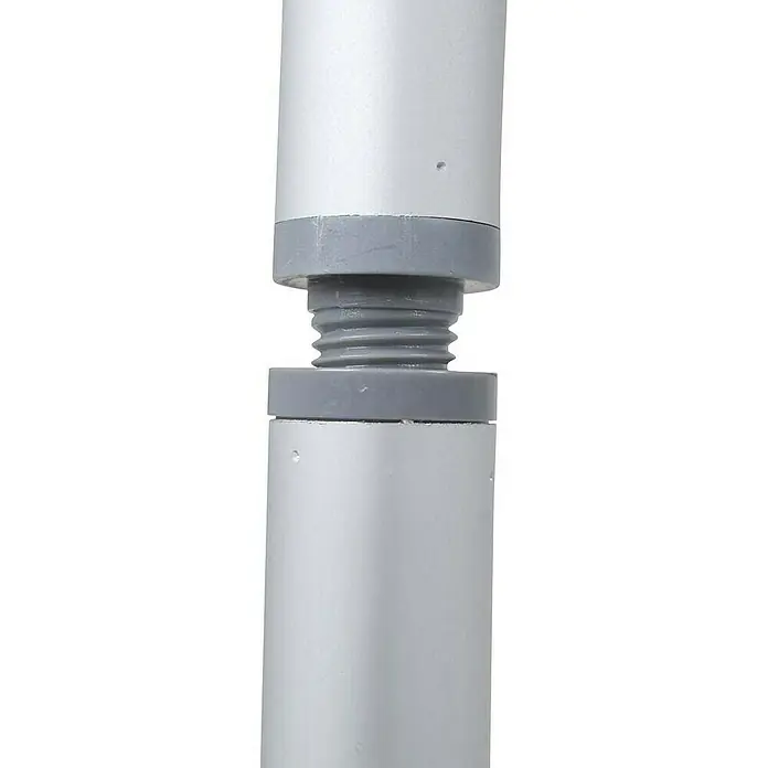 Bo-Camp Campingtisch Premium - L x B x H: 90 x 60 x 81 cm, Aluminium/MDF, Grau - Silberne Aluminiumstangen mit einem grauen Verbindungselement, das durch Schrauben verbunden ist, für ein verstellbares Design.